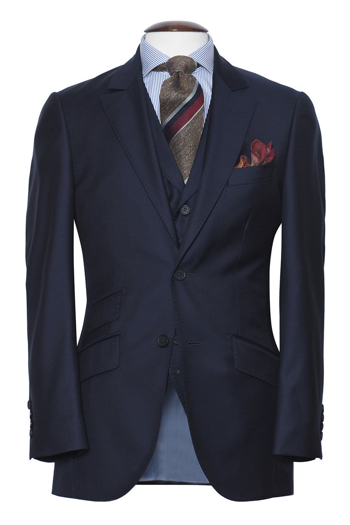 Le Kensington – Laine sergée bleu marine – WICKET