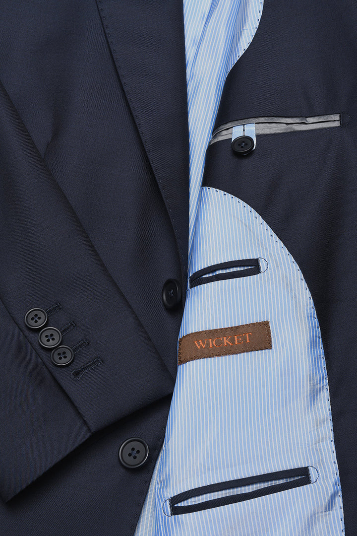 Le Kensington – Laine sergée bleu marine – WICKET