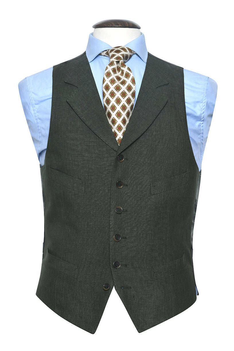 Le Kensington – Deep green linen – WICKET