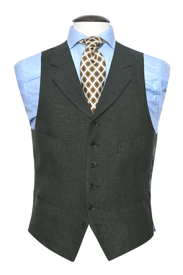 Le Kensington – Deep green linen – WICKET