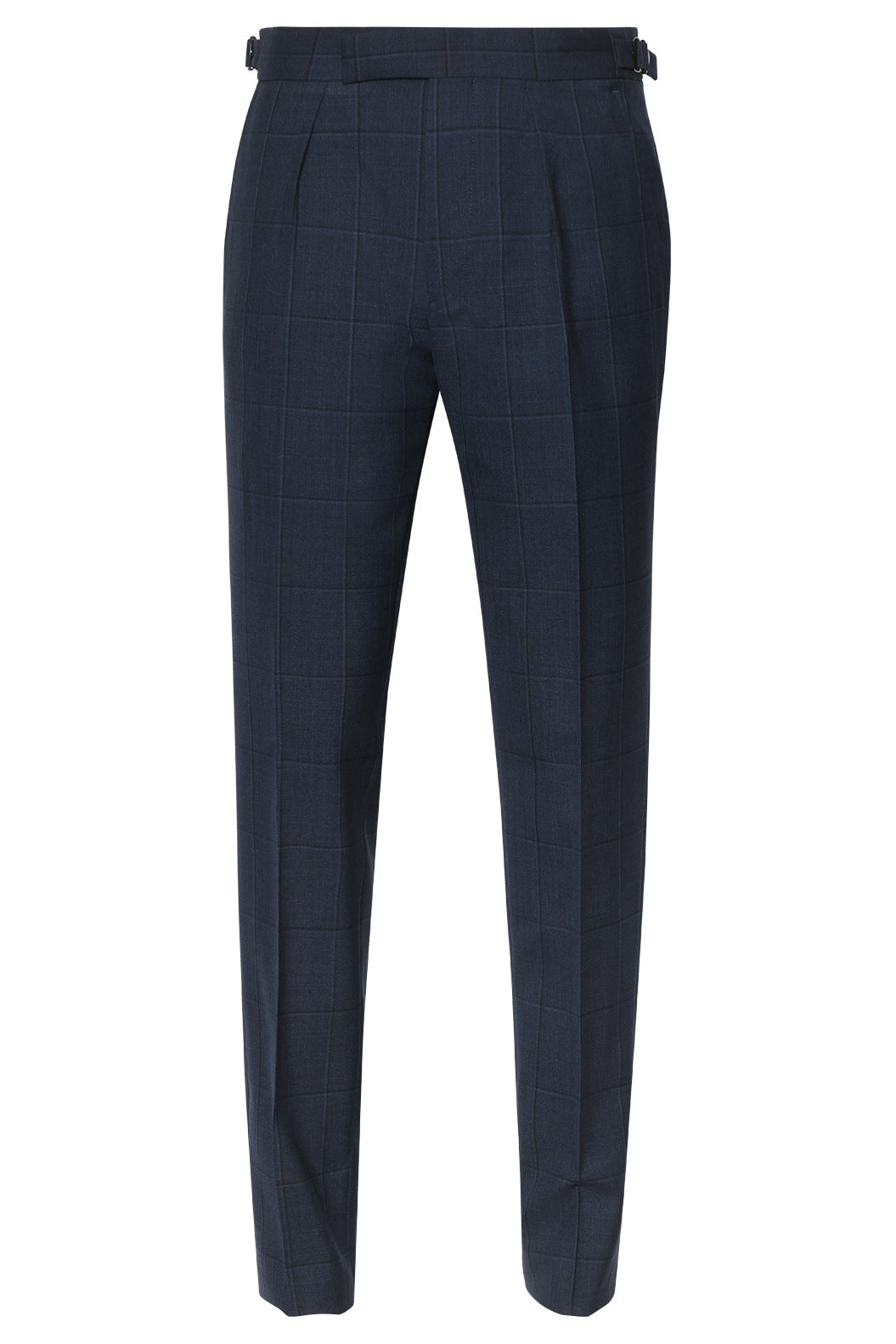 Le Kensington – Sublime blue with a black overcheck, 120’s virgin wool – WICKET