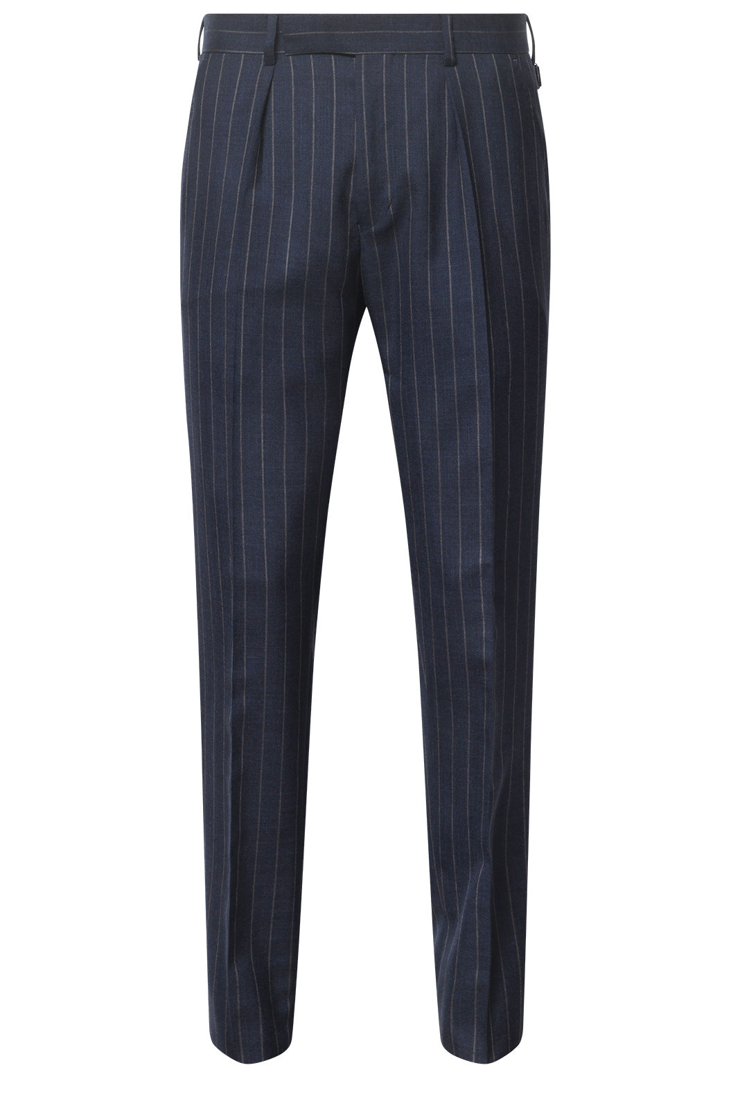 Le Milan – Navy tropical wool with beige tennis stripes – WICKET