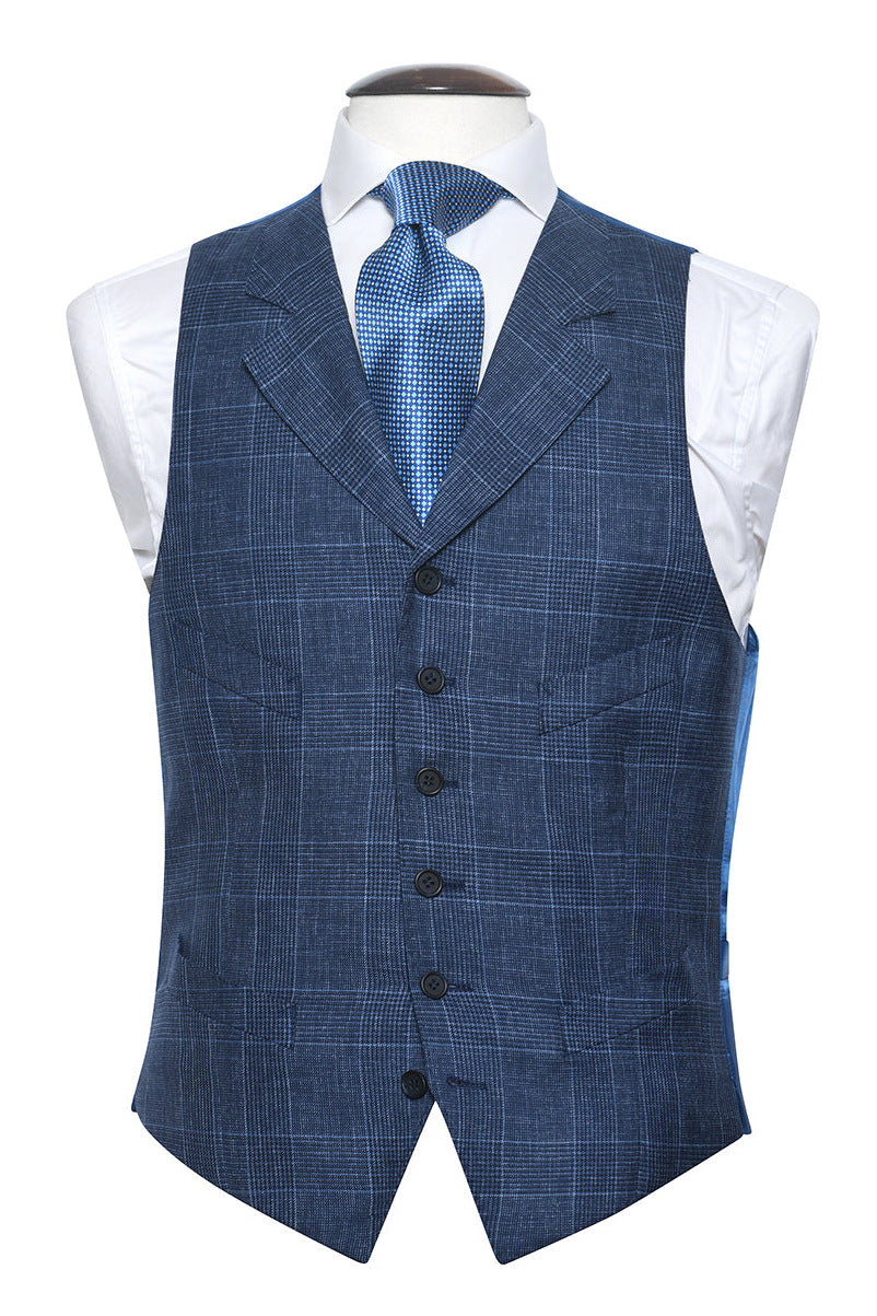 Le Kensington – Royal blue Prince of Wales check – WICKET