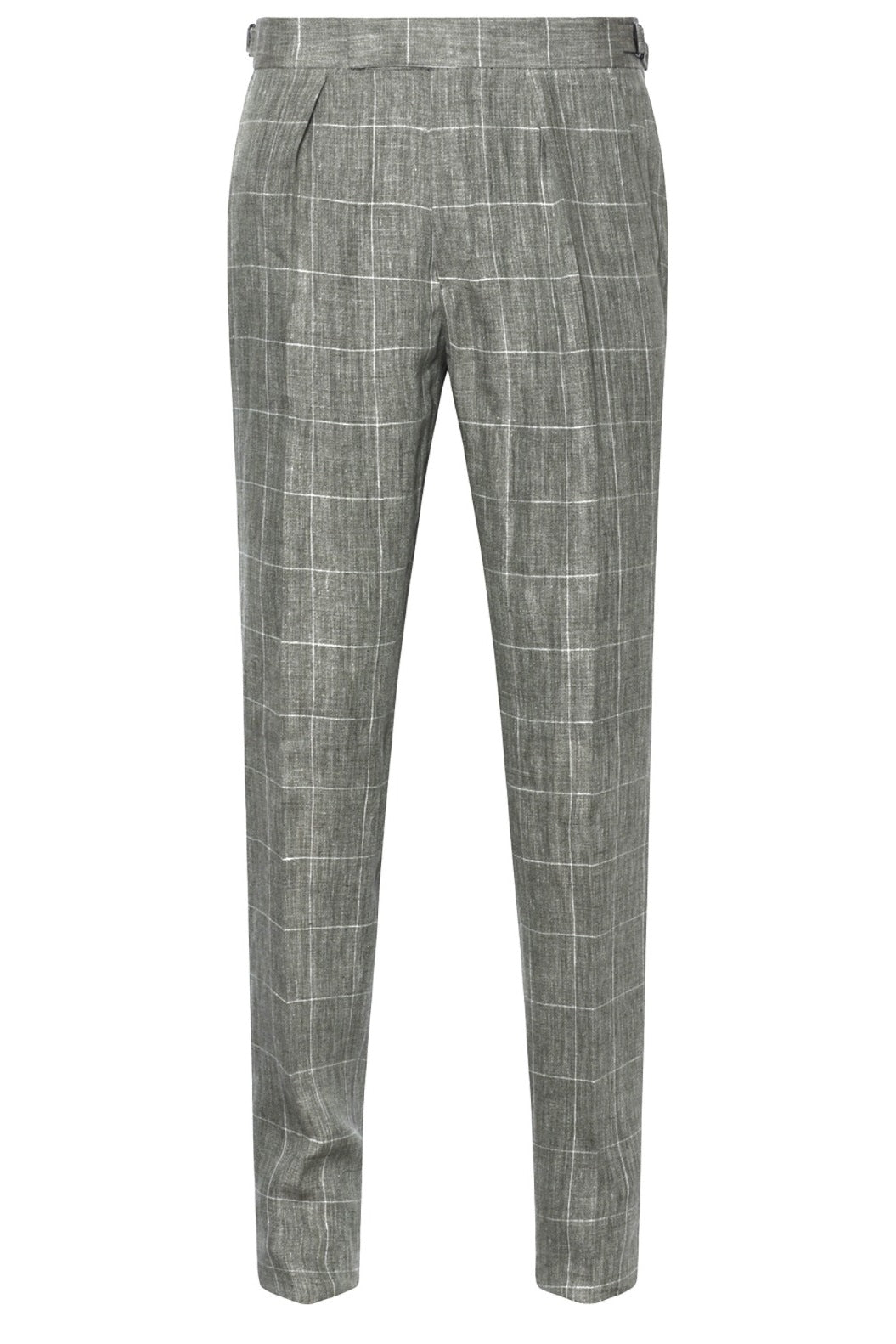 Le Hampstead – Lime green linen with ecru check – WICKET