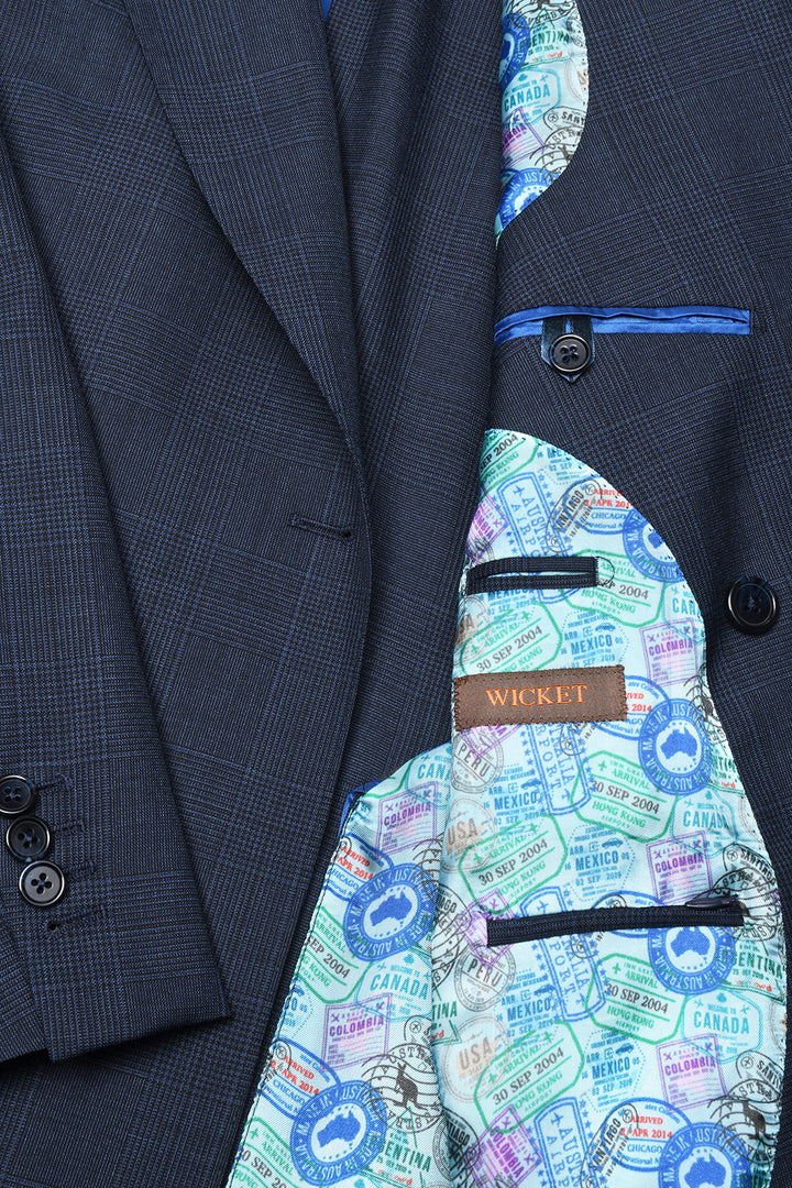 Le Naples – Blue Prince of Wales check – WICKET