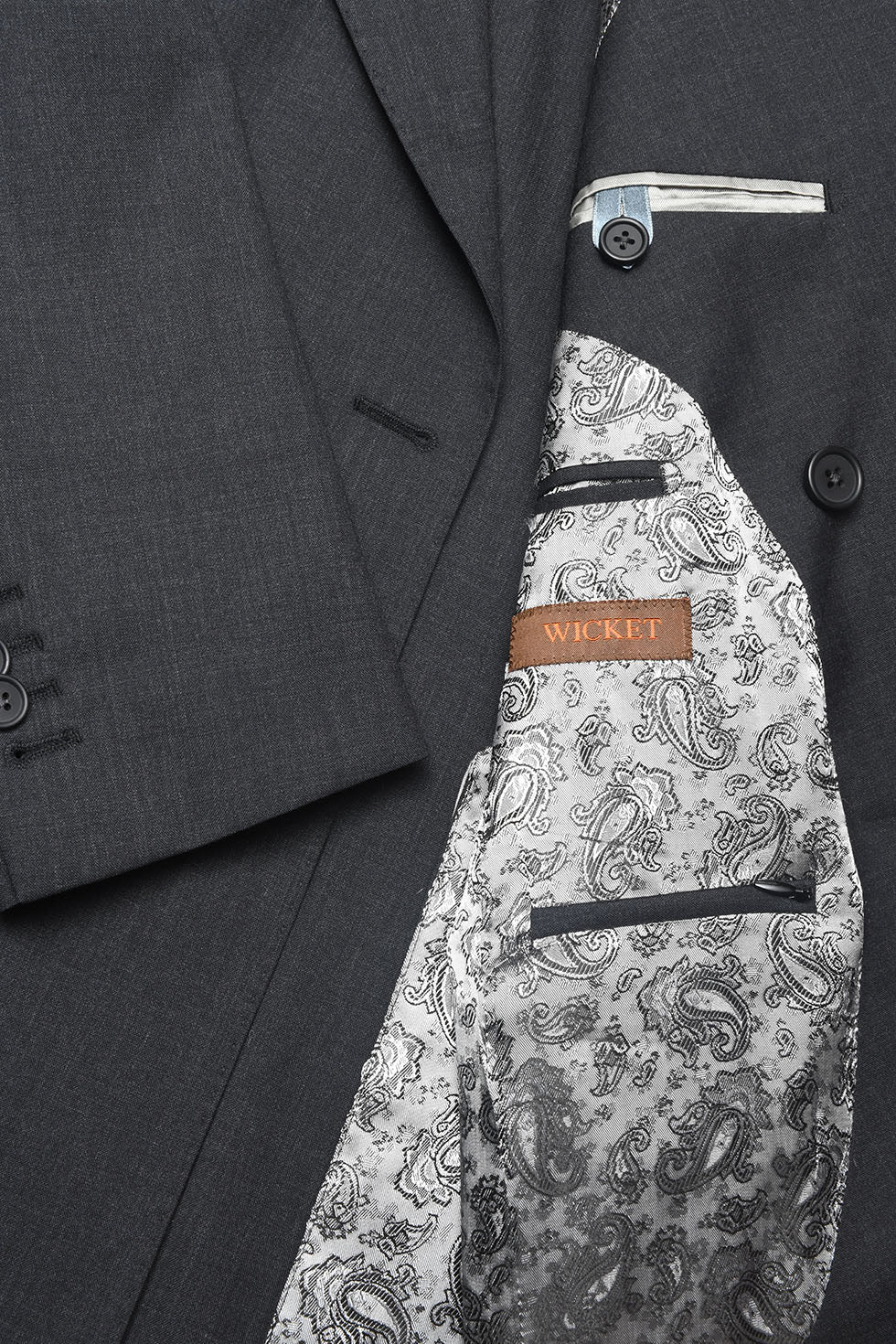 Le Naples – Charcoal grey wool gabardine – WICKET