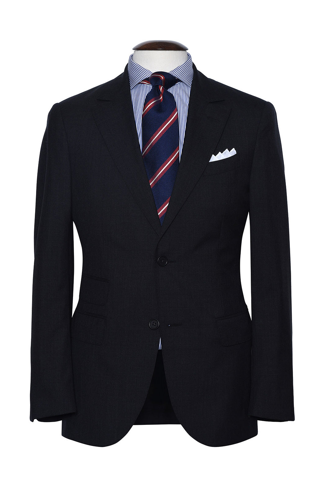Le Turin – Plain wool gabardine, charcoal grey, Super 120’s (230 g) – WICKET