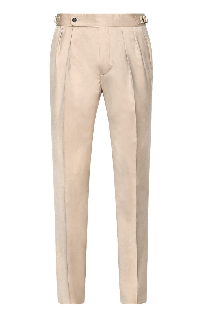 Le Vintage – Sand beige wool gabardine – WICKET