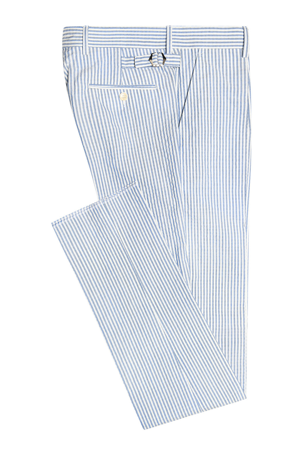 The Classic – Blue and white striped seersucker – WICKET