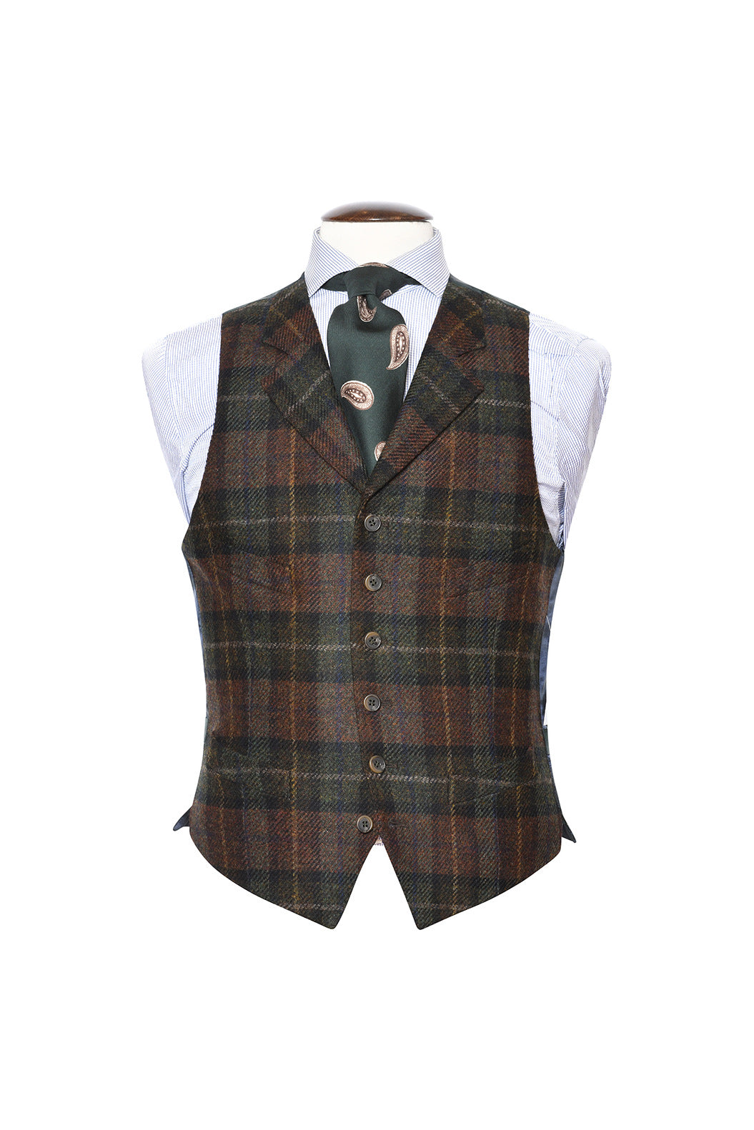La Downton – Brown and green Shetland check – WICKET