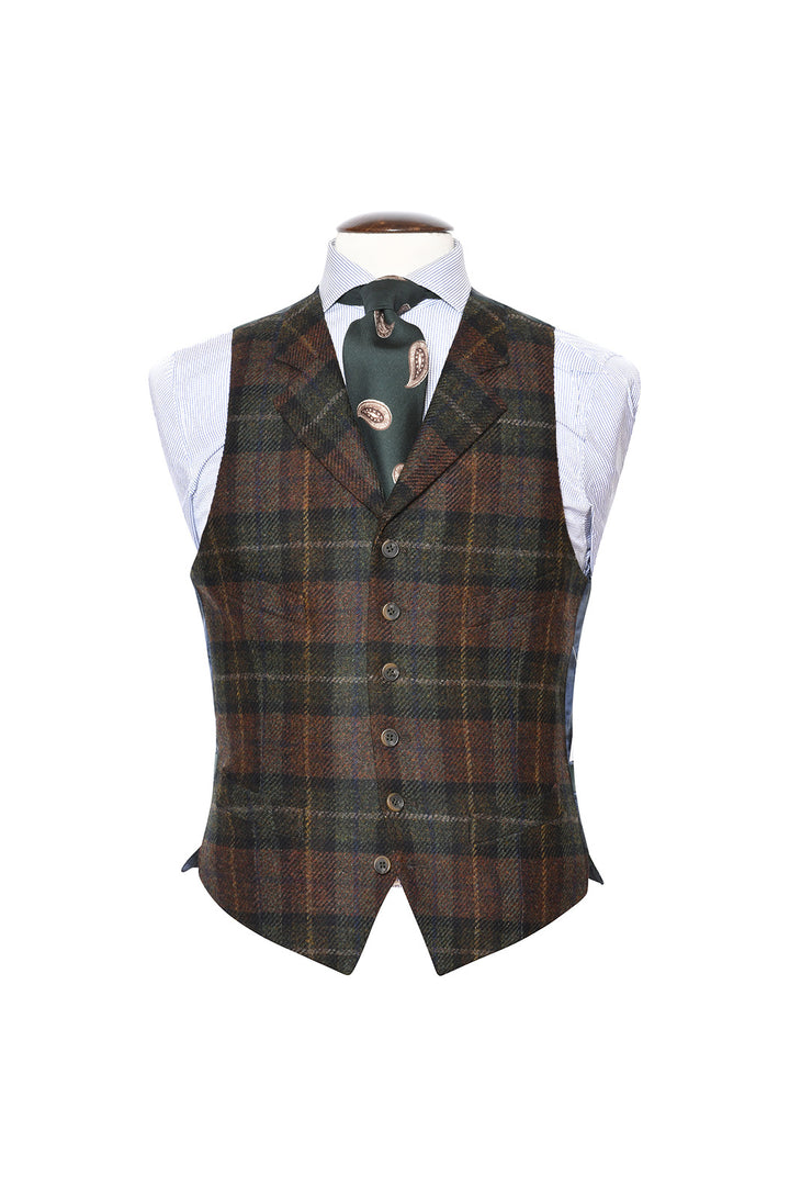 La Downton – Brown and green Shetland check – WICKET