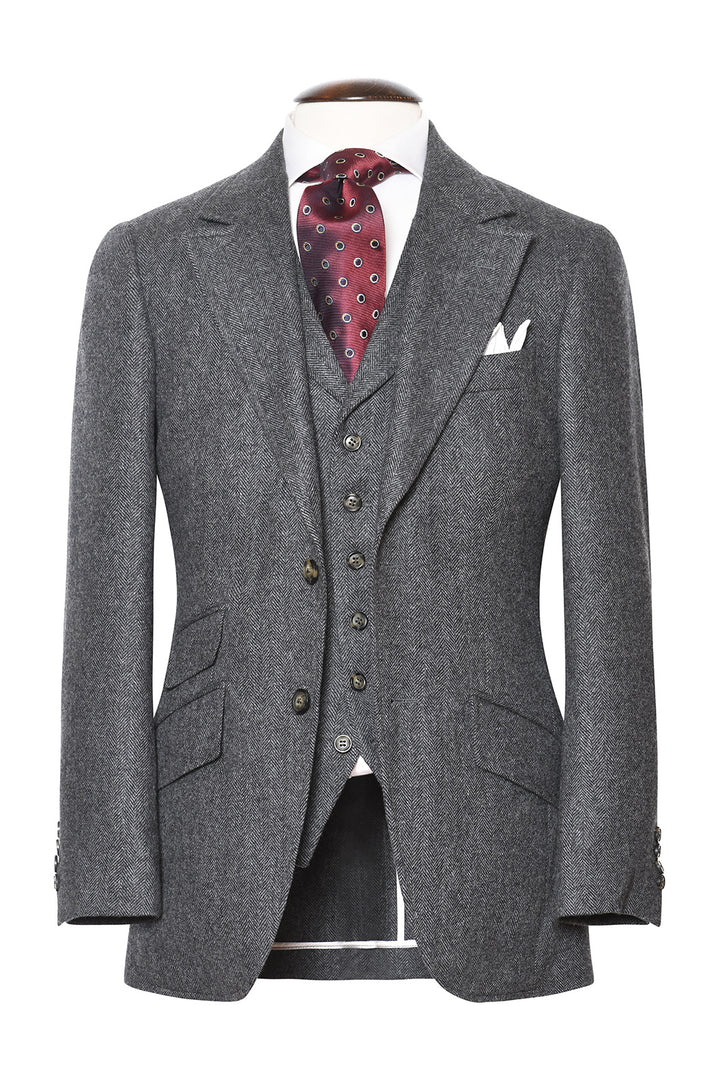La Kensington – Soft-tweed anthracite et souris – WICKET