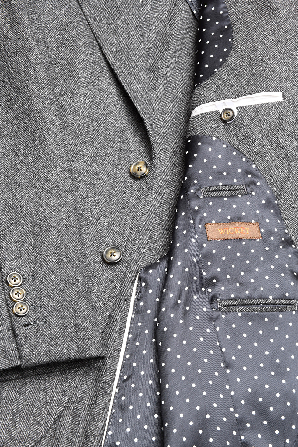 La Kensington – Soft-tweed anthracite et souris – WICKET