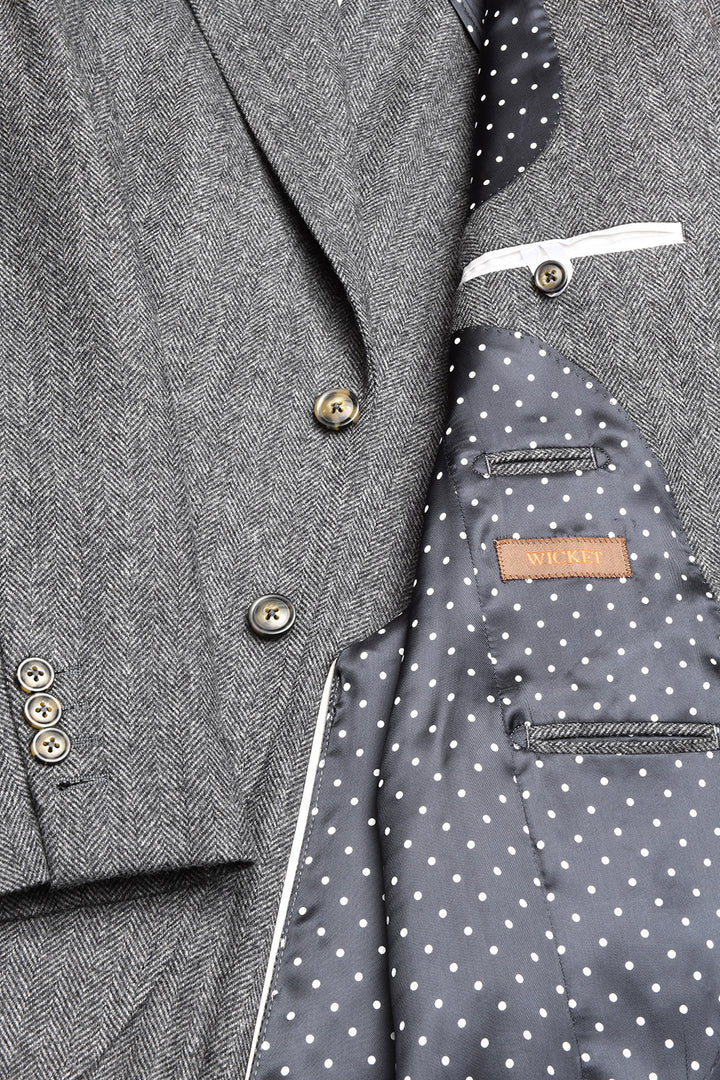 La Kensington – Soft-tweed anthracite et souris – WICKET