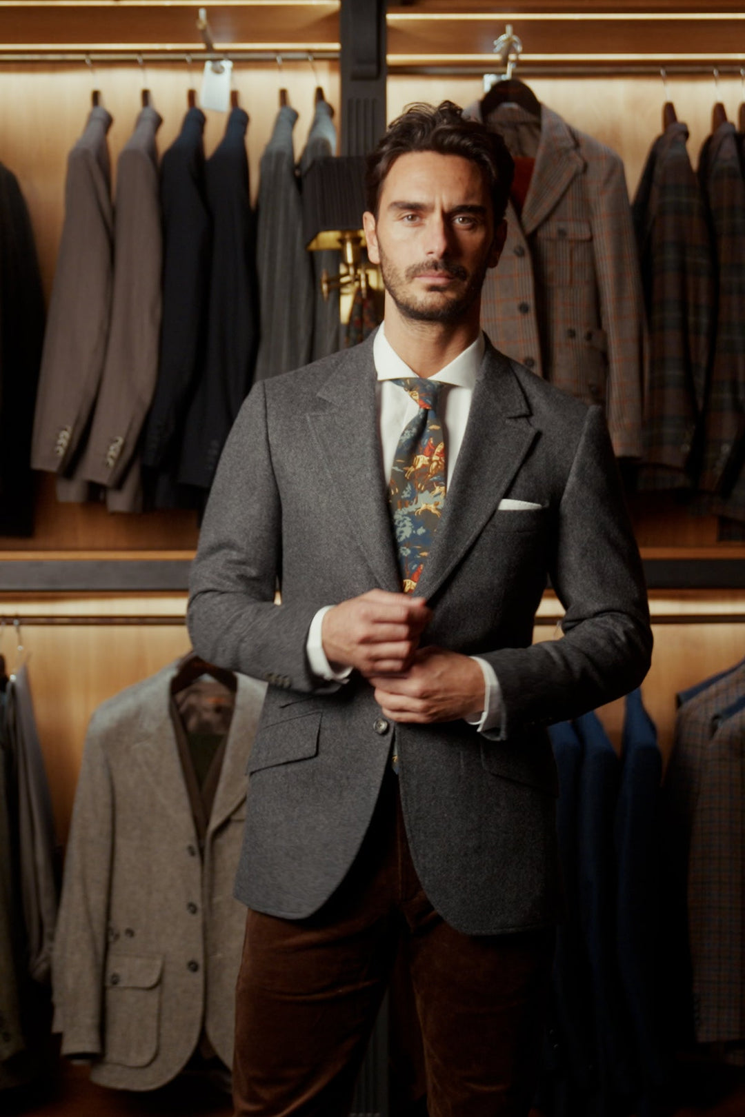 The Waistcoat – Charcoal and mouse grey soft tweed