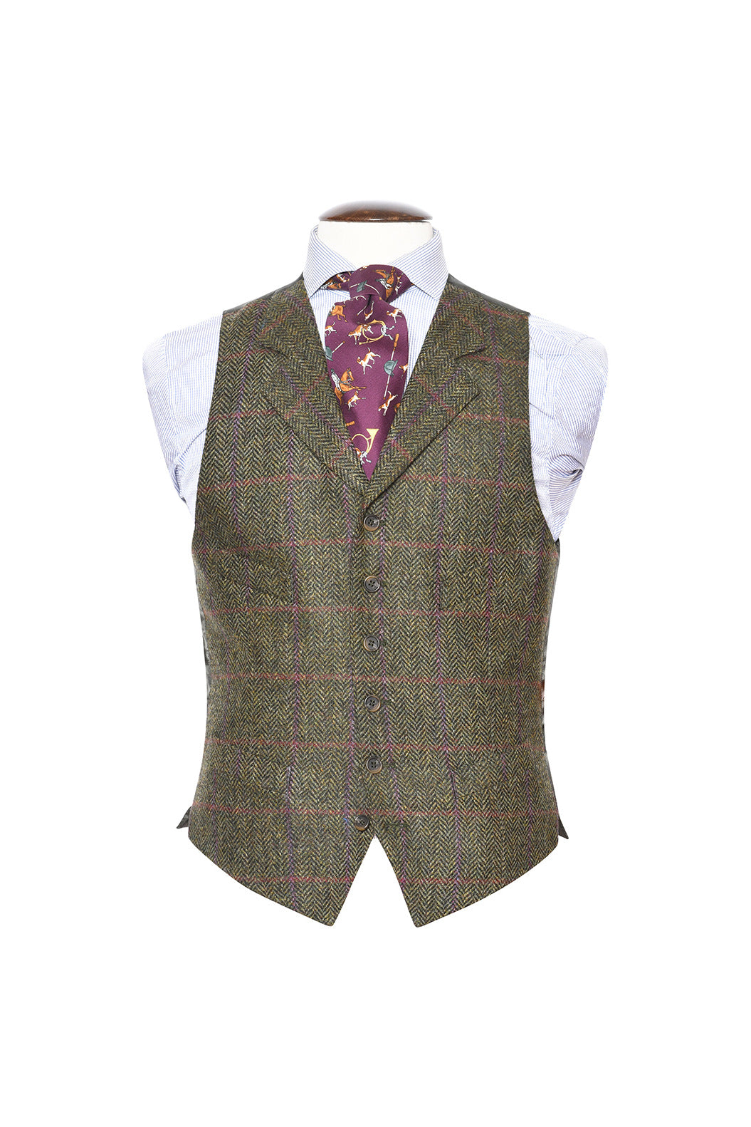 La Kensington – Tweed Shetland vert et beige – WICKET