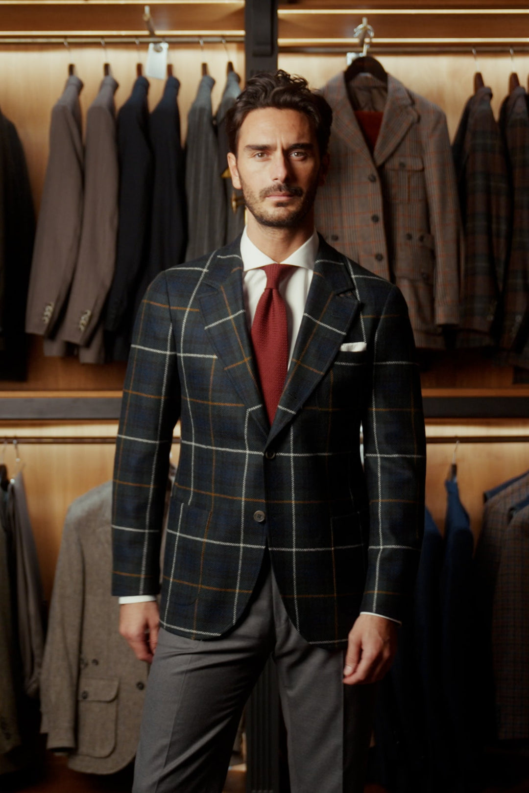 The Waistcoat – Blue and green tartan