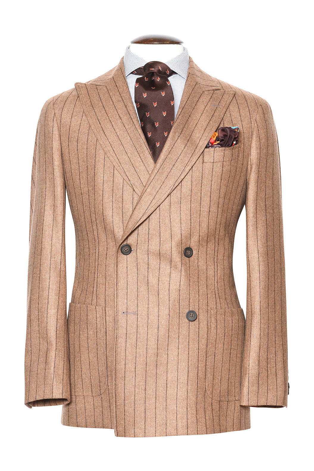 La Naples – Beige flannel with brown stripes – WICKET