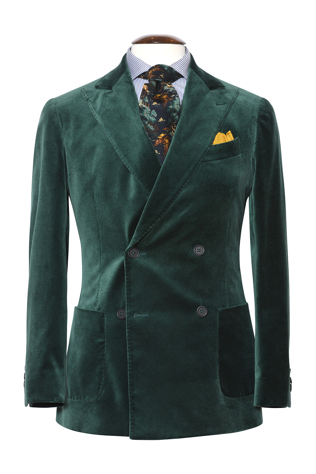 La Naples – Emerald green panne velvet – WICKET