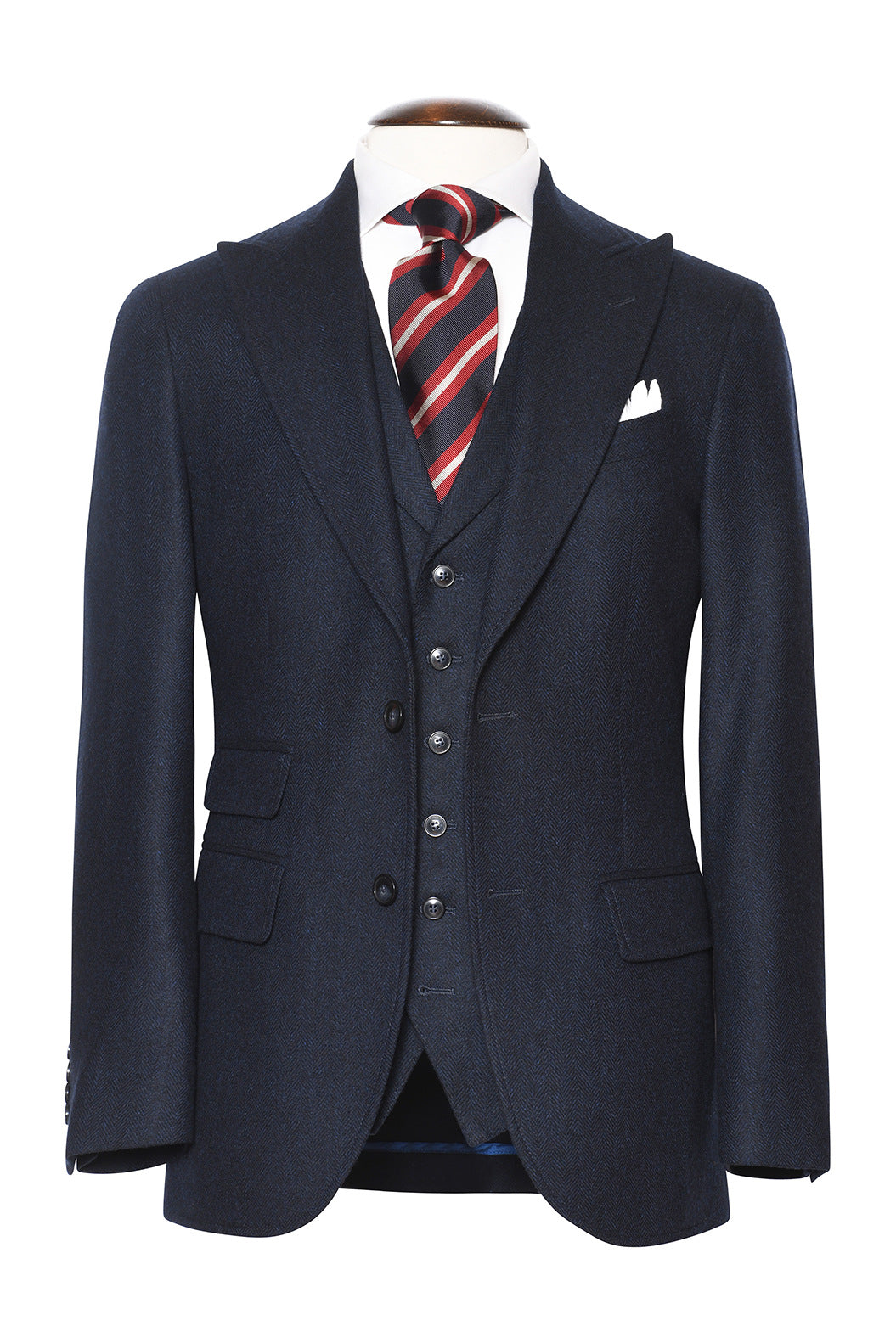 La Rome – Midnight blue and navy herringbone – WICKET