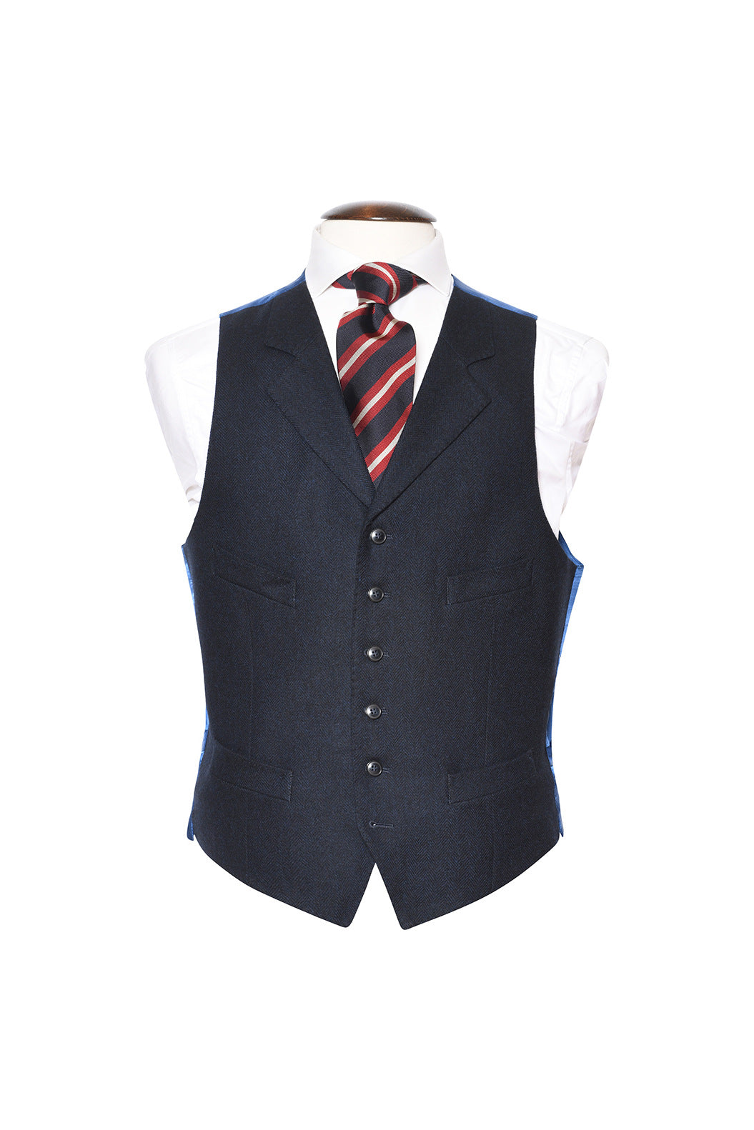La Rome – Midnight blue and navy herringbone – WICKET
