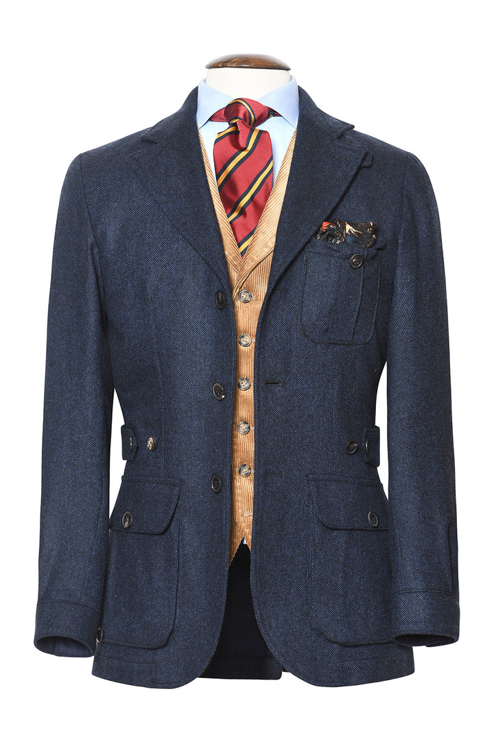 The Safari Jacket – Navy lambswool – WICKET