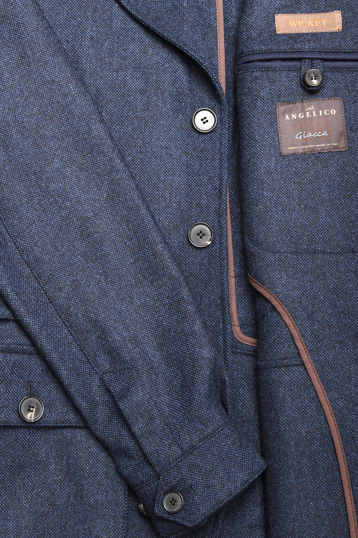 The Safari Jacket – Navy lambswool – WICKET