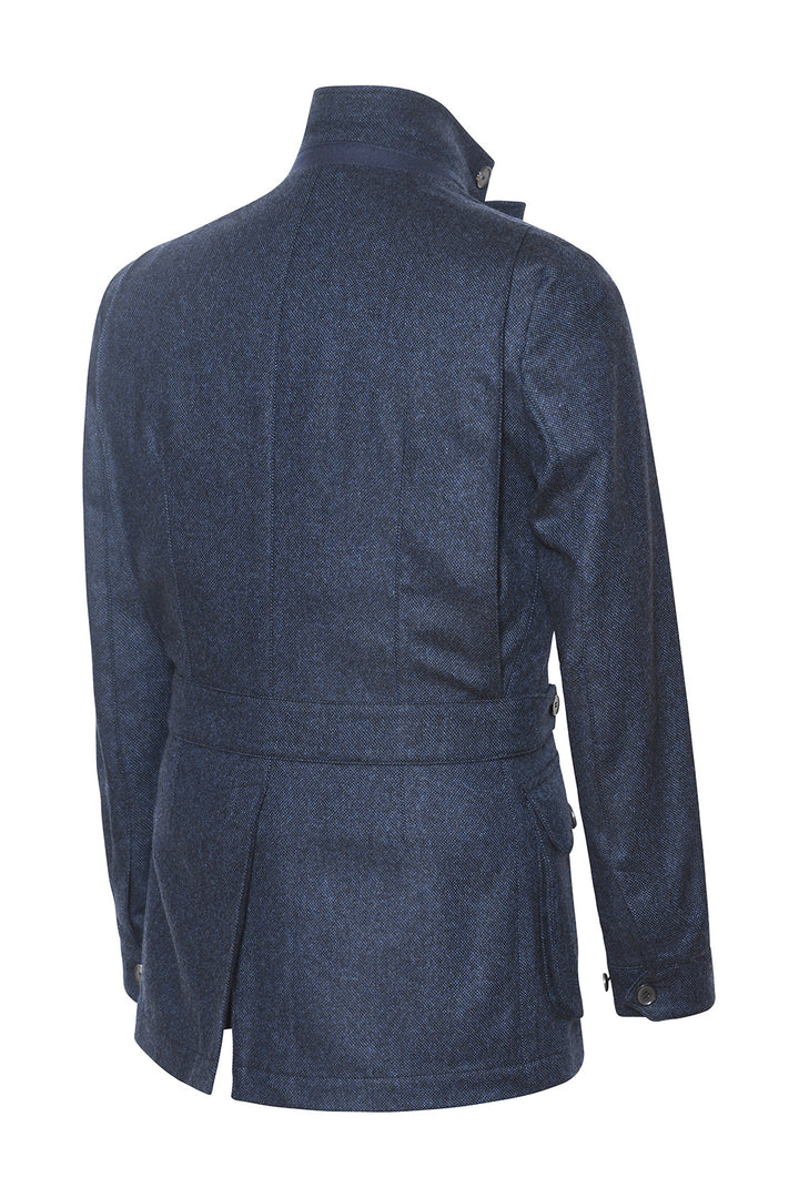 The Safari Jacket – Navy lambswool – WICKET