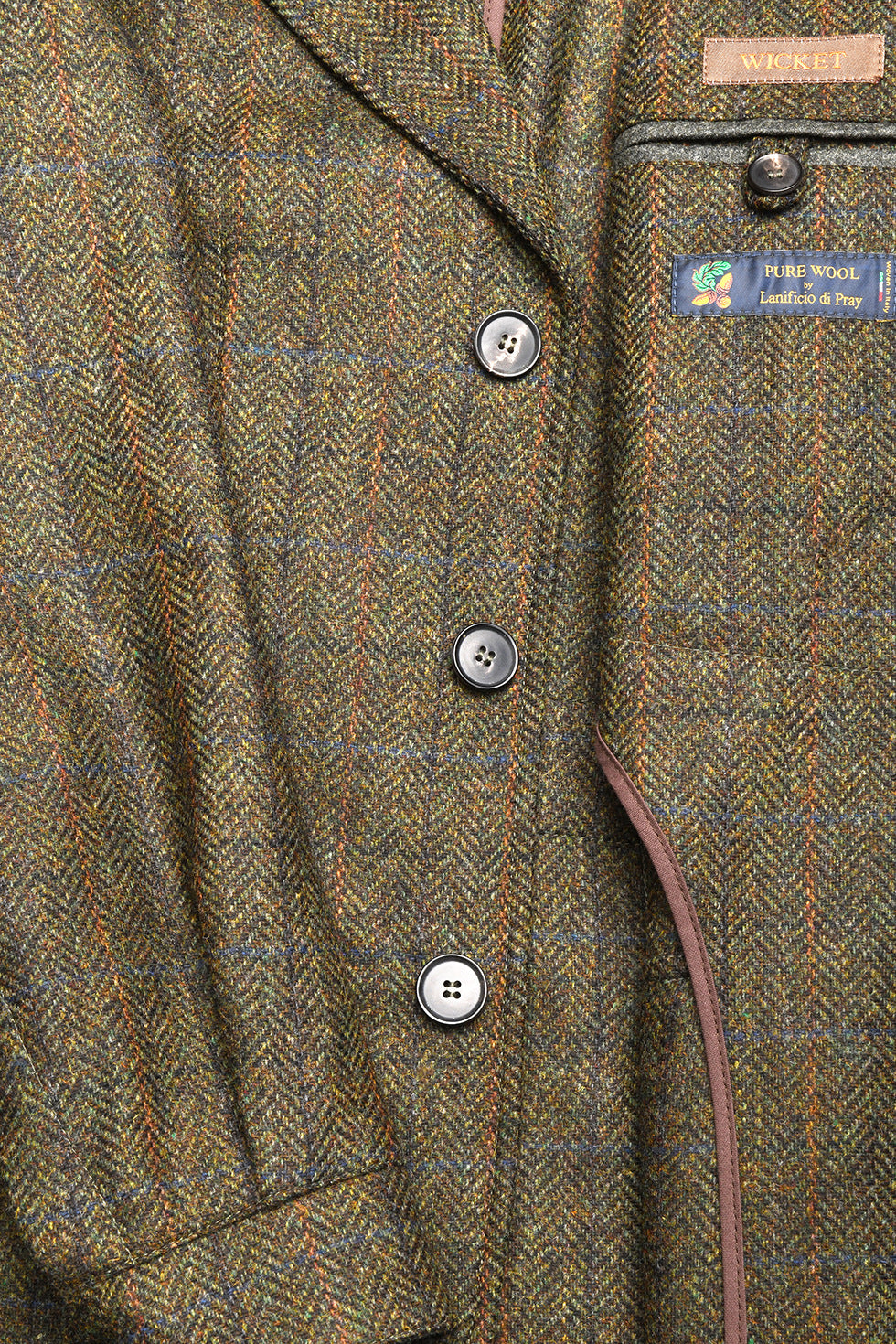 La Saharienne – Tweed Shetland vert à carreaux – WICKET