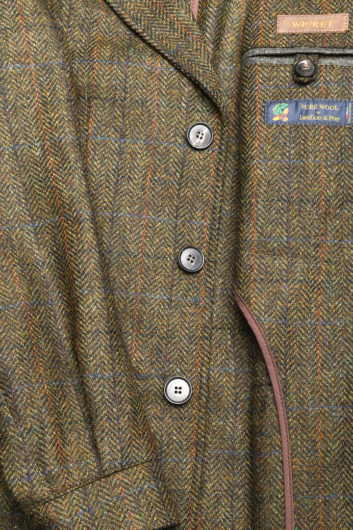 La Saharienne – Tweed Shetland vert à carreaux – WICKET