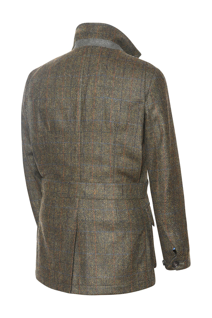 La Saharienne – Tweed Shetland vert à carreaux – WICKET