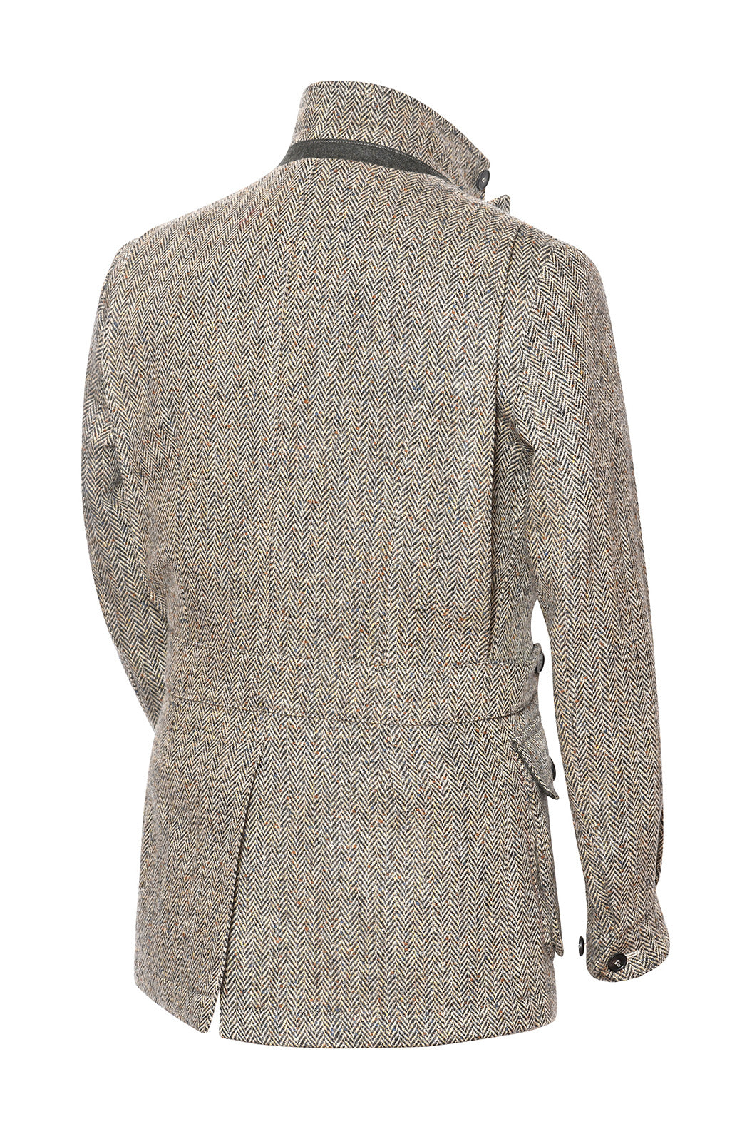 The Safari Jacket – Beige and brown Donegal tweed – WICKET