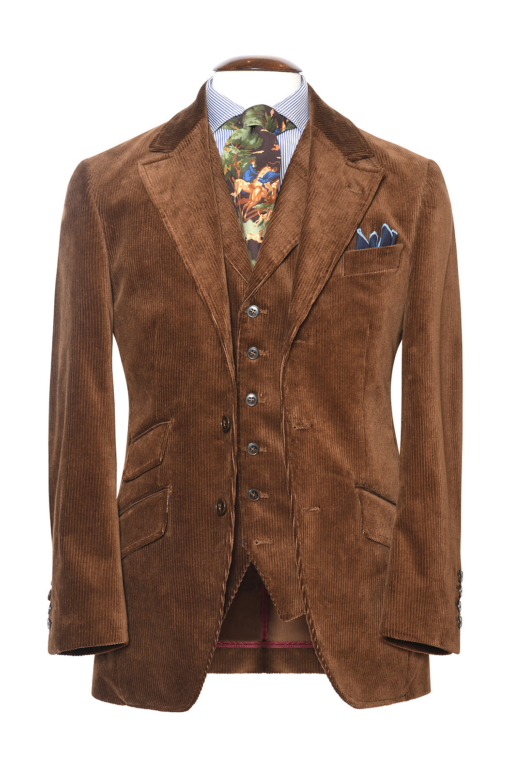 Le Hampstead – Caramel brown wide-wale corduroy – WICKET
