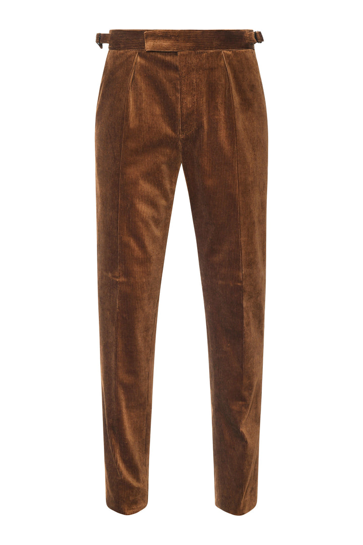 Le Hampstead – Caramel brown wide-wale corduroy – WICKET
