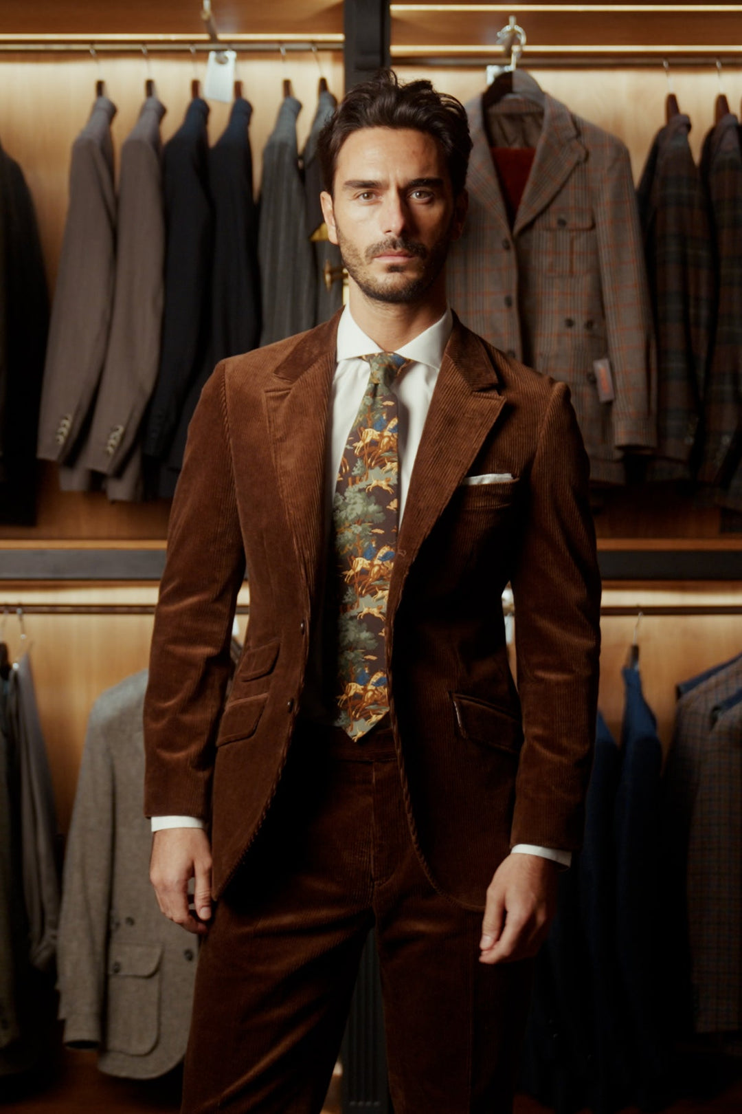 The Waistcoat – Caramel brown wide-wale corduroy