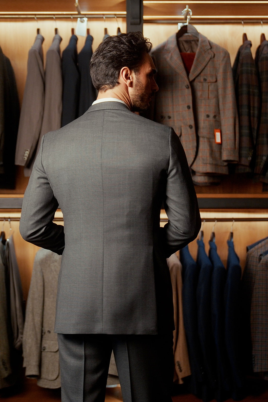 Le Kensington, sublime grey grain de caviar – worn in the shop