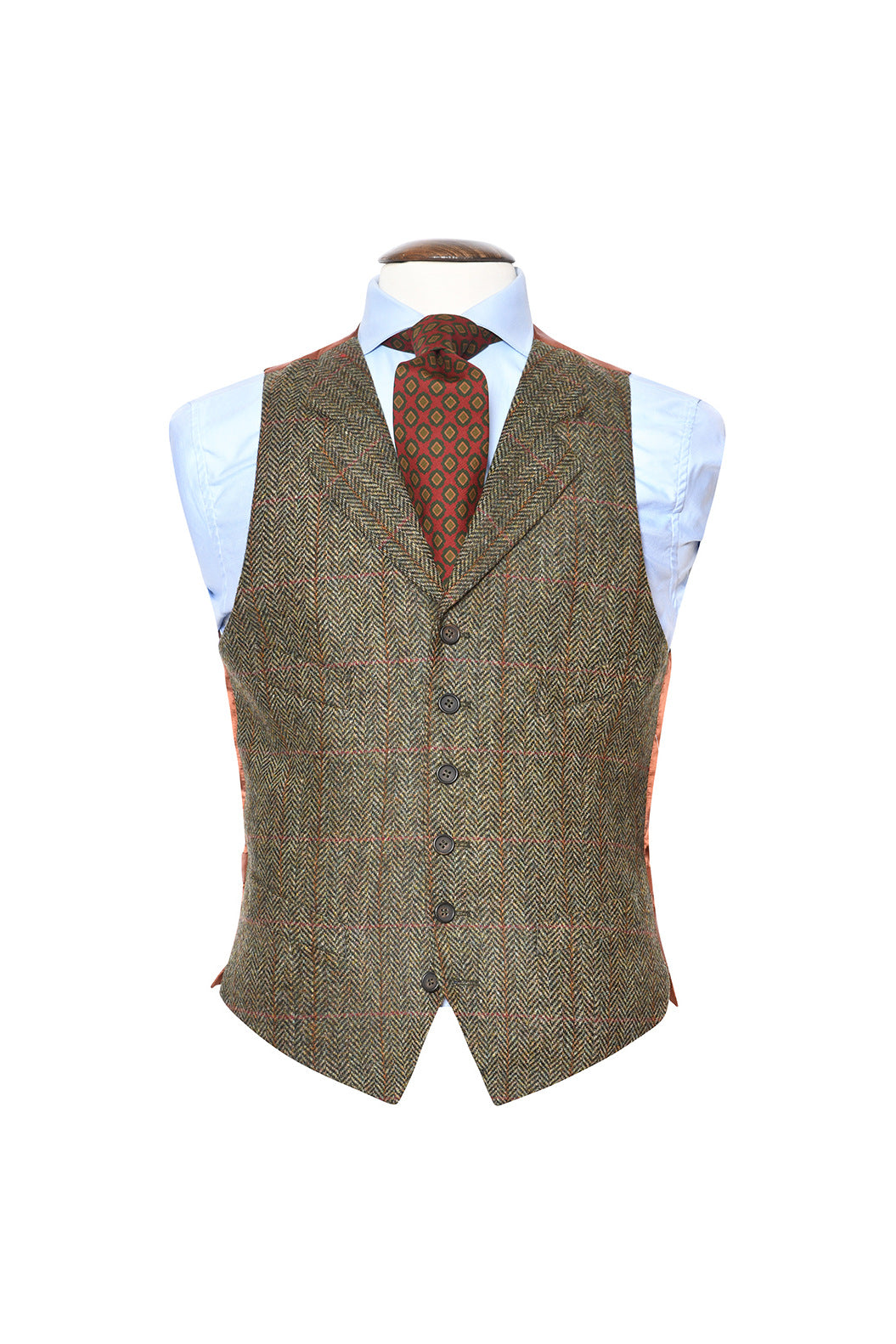 Le Kensington – Tweed Shetland vert et beige – WICKET
