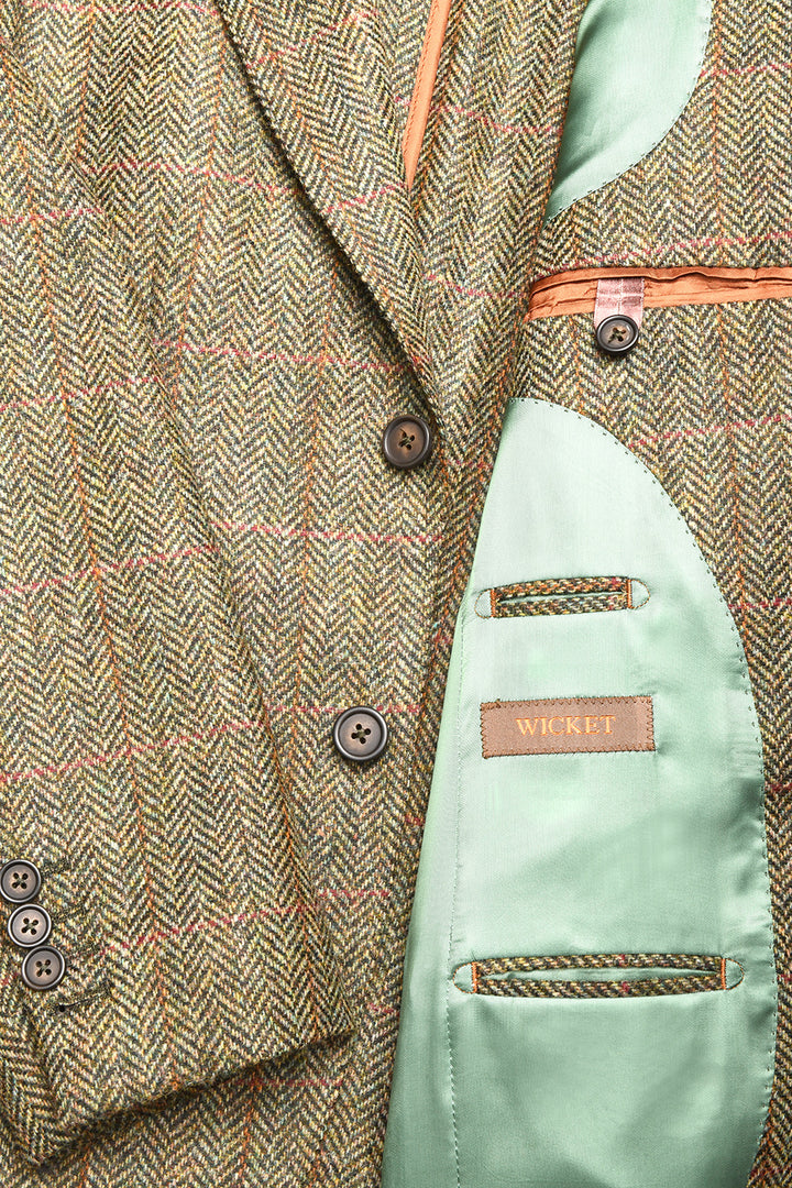 Le Kensington – Tweed Shetland vert et beige – WICKET