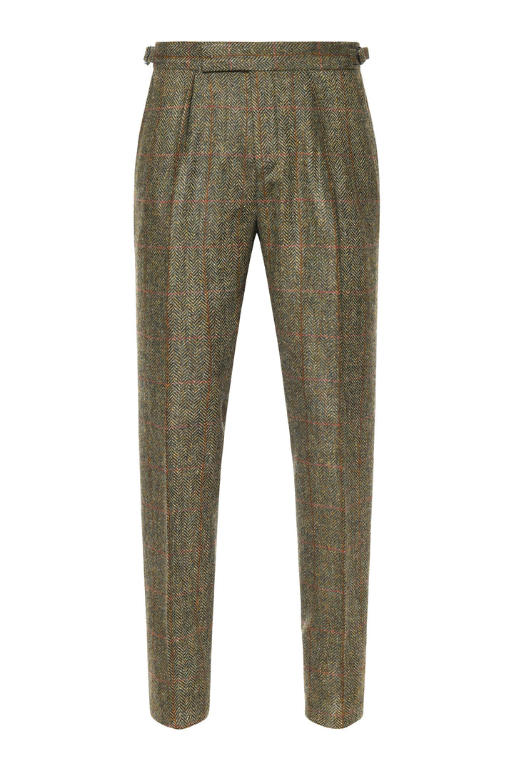 Le Kensington – Tweed Shetland vert et beige – WICKET