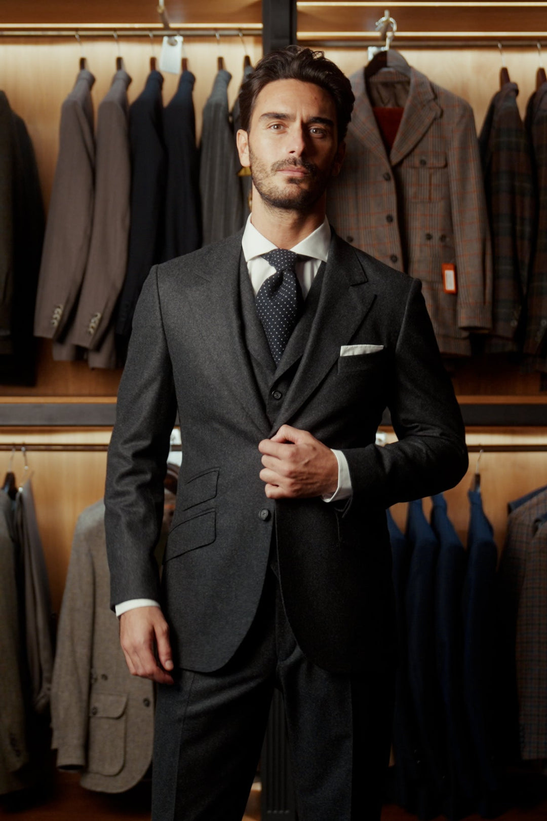 Le Gilet – Flanelle gris intense