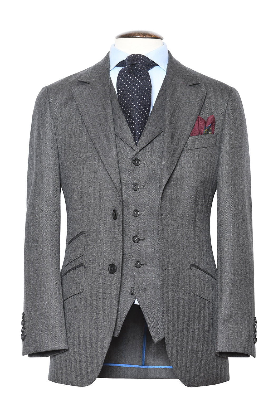 Le Kensington – Chevron gris intense – WICKET