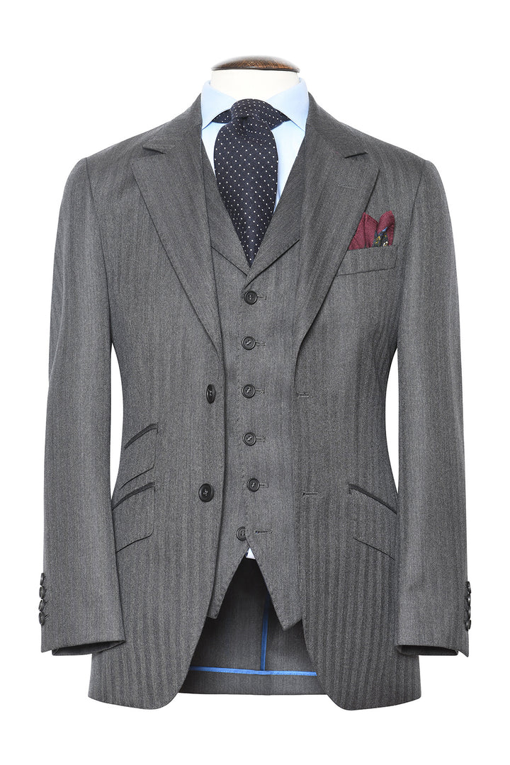 Le Kensington – Chevron gris intense – WICKET