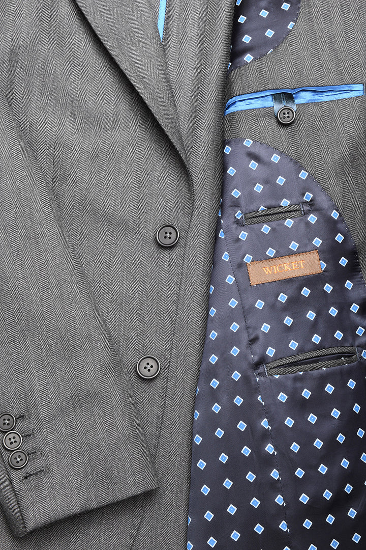 Le Kensington – Chevron gris intense – WICKET