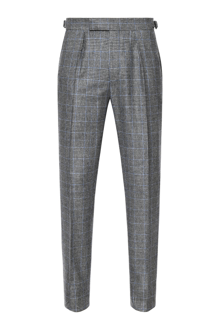 Le Kensington – Sublime grey and sky blue Prince of Wales check – WICKET