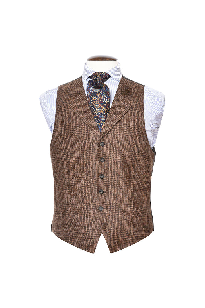 Le Naples – Chocolate brown Prince of Wales check – WICKET