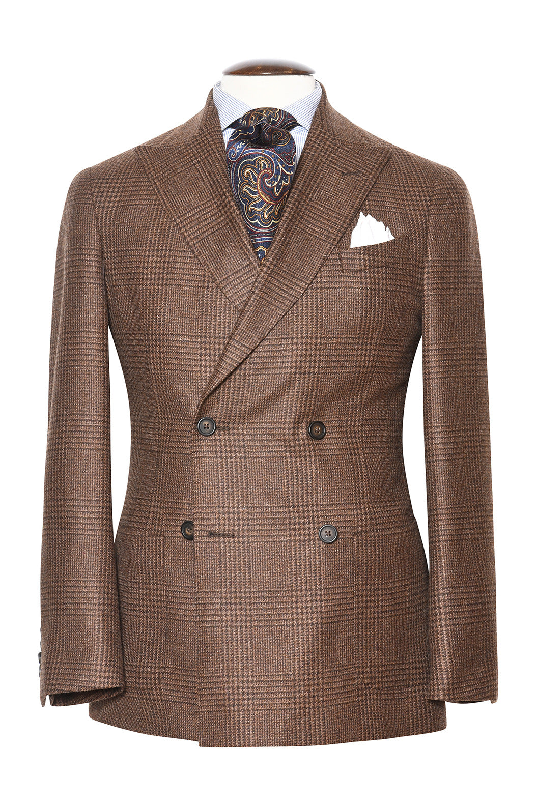 Le Naples – Chocolate brown Prince of Wales check – WICKET