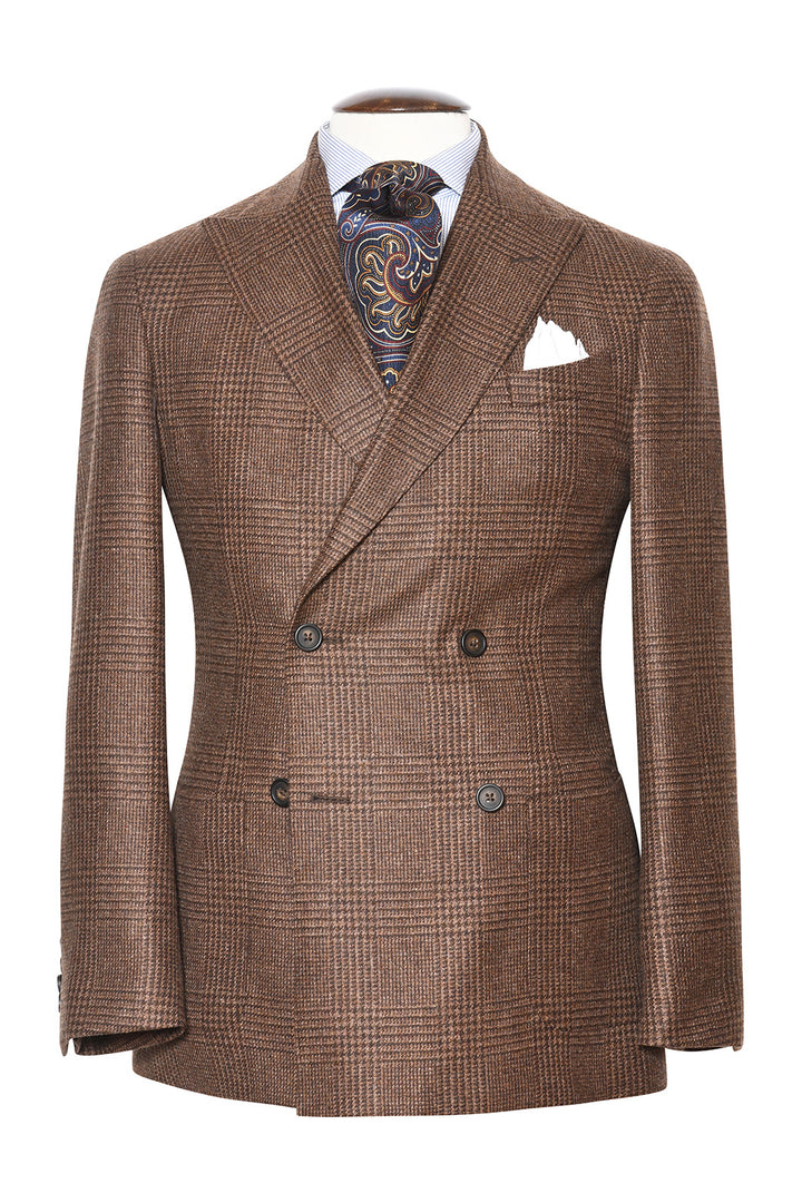 Le Naples – Chocolate brown Prince of Wales check – WICKET