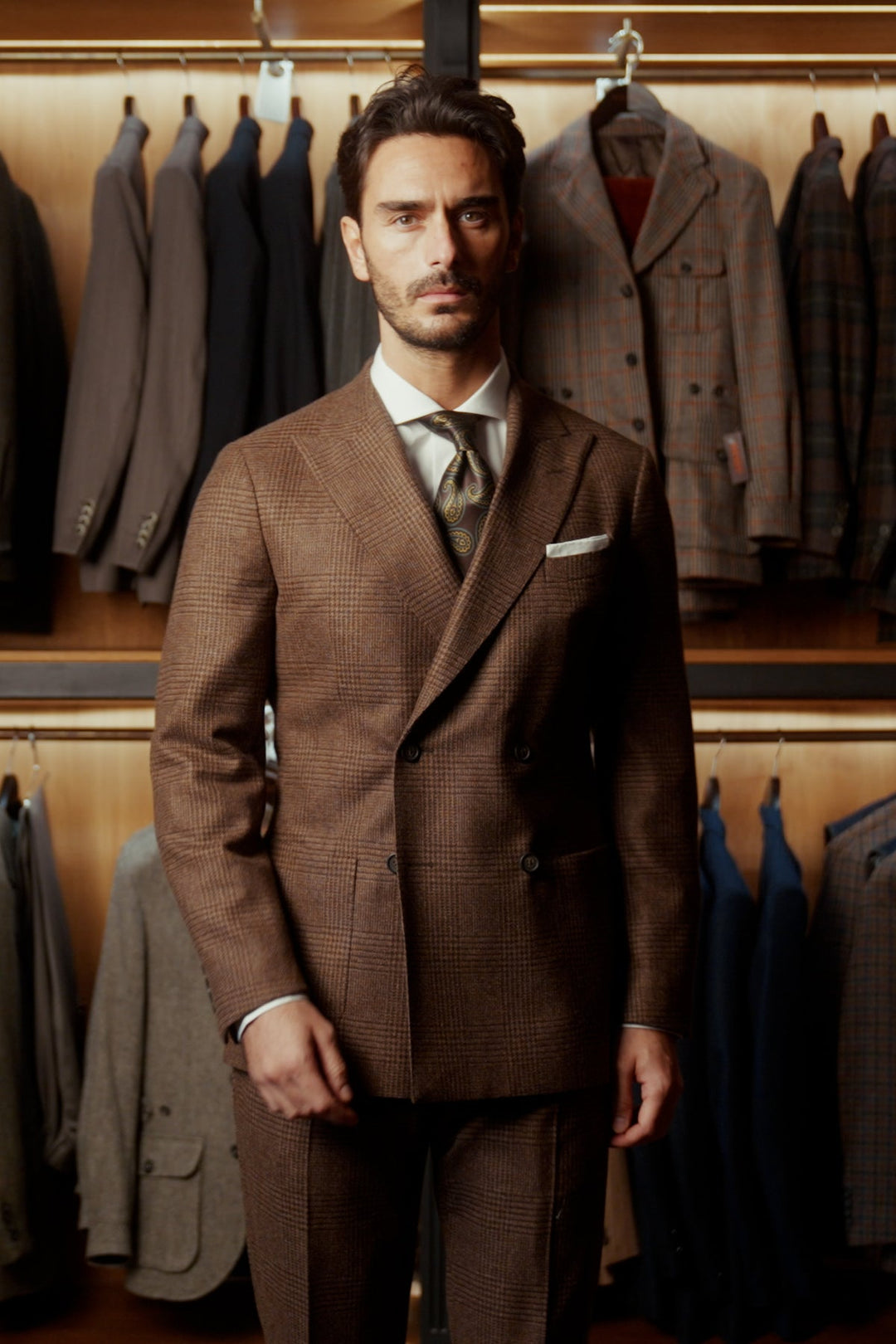 The Waistcoat – Chocolate brown Prince of Wales check