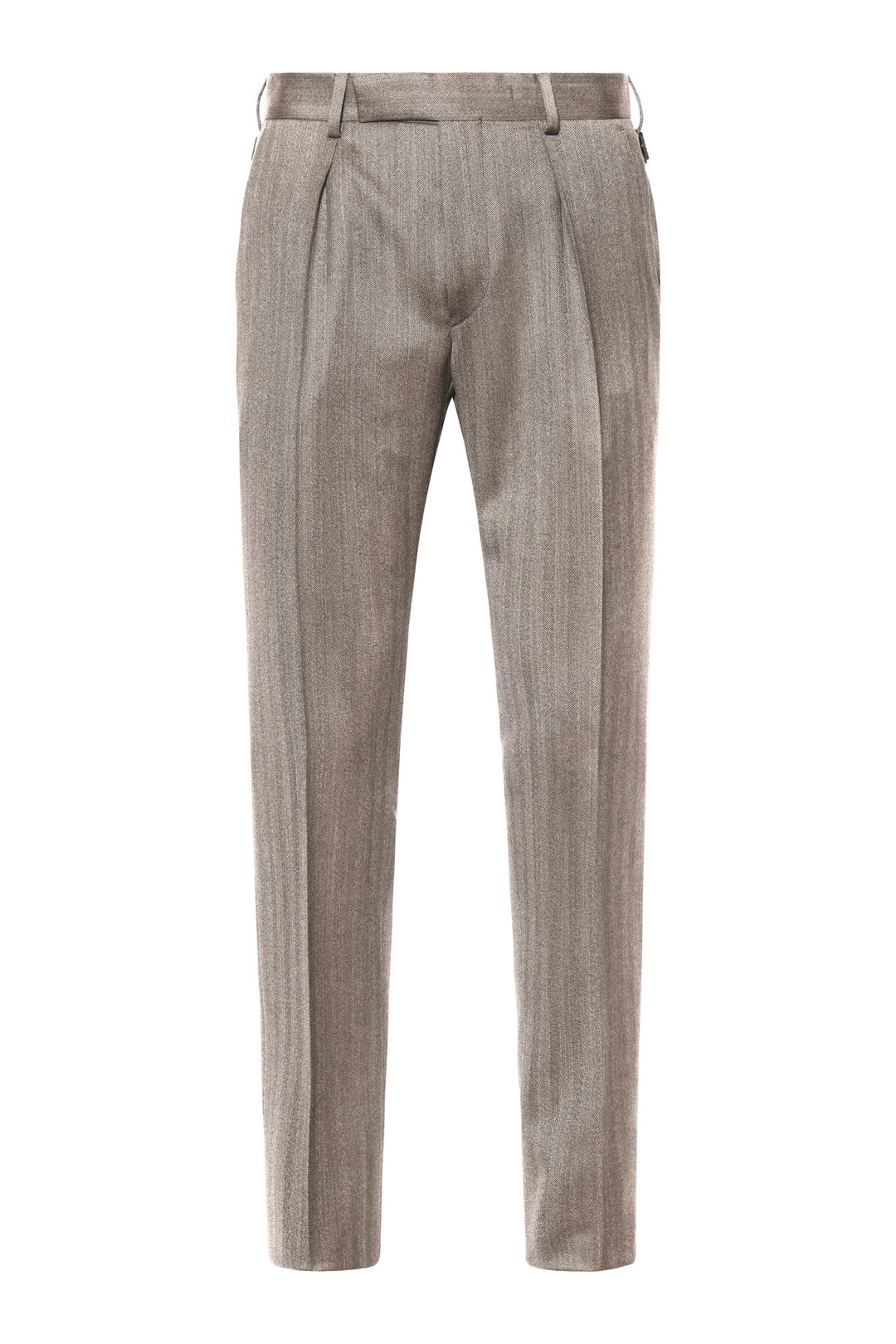 Le Rome – Brown and beige herringbone Solaro – WICKET