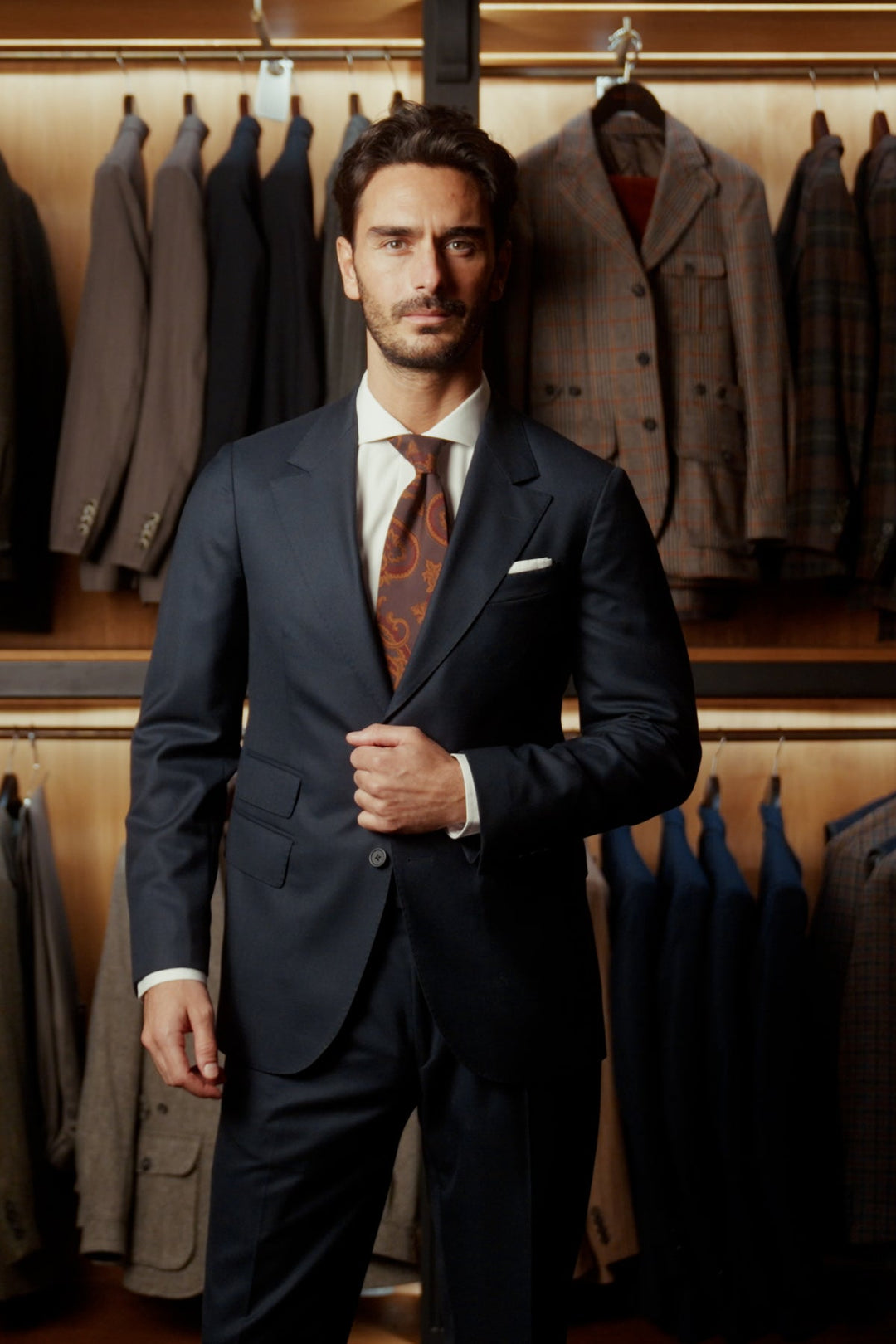 Le Gilet – Laine tramée bleu marine